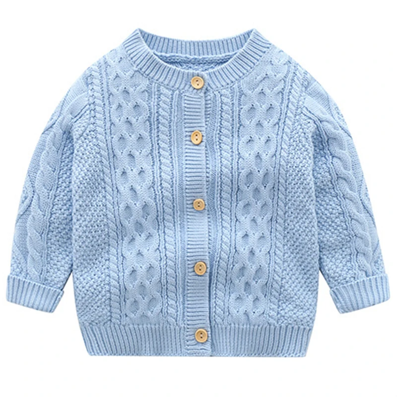 Cardigan Baby Sweater Knitted Boys Girls Toddler Solid Sweater Handmade Infant Single Breasted Cardigan Kids Newborn Clothes baby jacket baby knitting coat