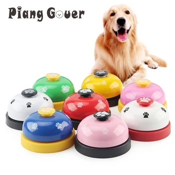 

Pet Toy Training Called Dinner Small Bell Footprint Ring Dog Toys for Teddy Puppy Pet Call Dog Toys for Small Dog Accessories