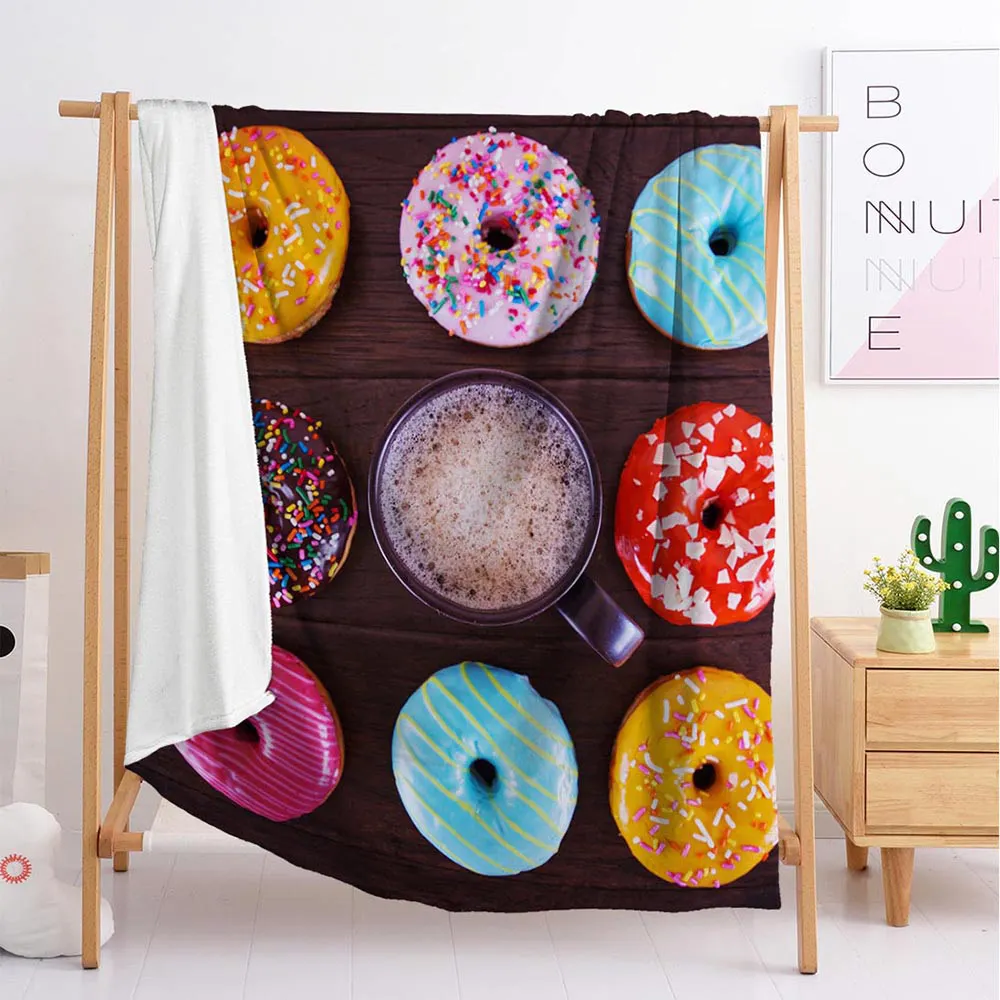 

Macaroon summer custom photo fuzzy pink blanket for bed weighted tapestry luxury pink mexican throw blanket