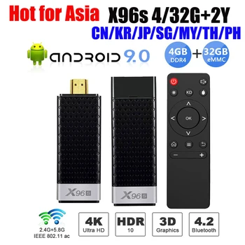 

x96s smart tv stick hd 4k box 4GB ram 32GB rom mini PC 5G WIFI Hot for Asian Chinese Korean Japanese Thailand 2Years Warranty