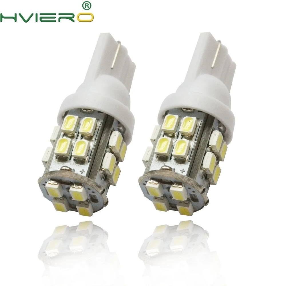 Hviero T10 20SMD 1206 White Car Wedge Light Auto LED 3020 W5W 194 168 Truck Trailer RV License Plate Clearance Lamp Reading Bulb 12v