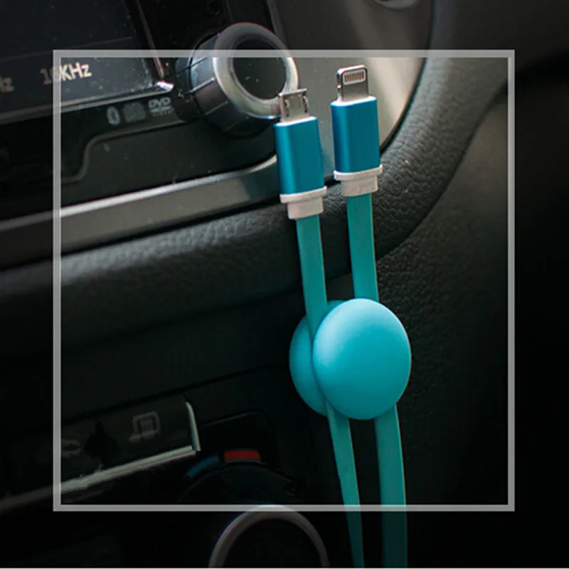 

3pcs Self-Adhesive Macarons Design Cable Clips Holders Desktop USB Cord Wire Organizer Management System Random Colors