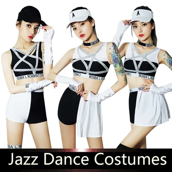 

New Jazz Dance Costume Female Adult Sexy Annual Meeting Cheerleader Costume Pole Dance Clothing Sexy Outfits For Woman DQS3579