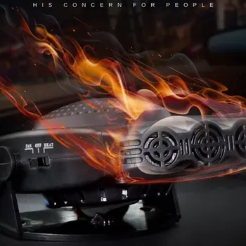 

3Holes Auto Car Electric Heater Heating Fan Window Screen Demister Defroster 12/24V Defroster Glass Defogging Defrost