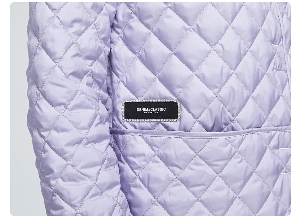 sólida treliça casaco feminino parkas outerwear ZM-8741