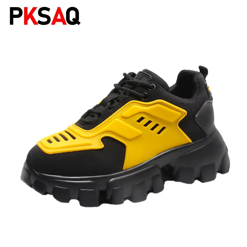 

Sneakers Women Autumn Winter Round Toe Dropshipping Fashion Thick Bottom Mixed Colors Platform Lace Flock Causal Shoes