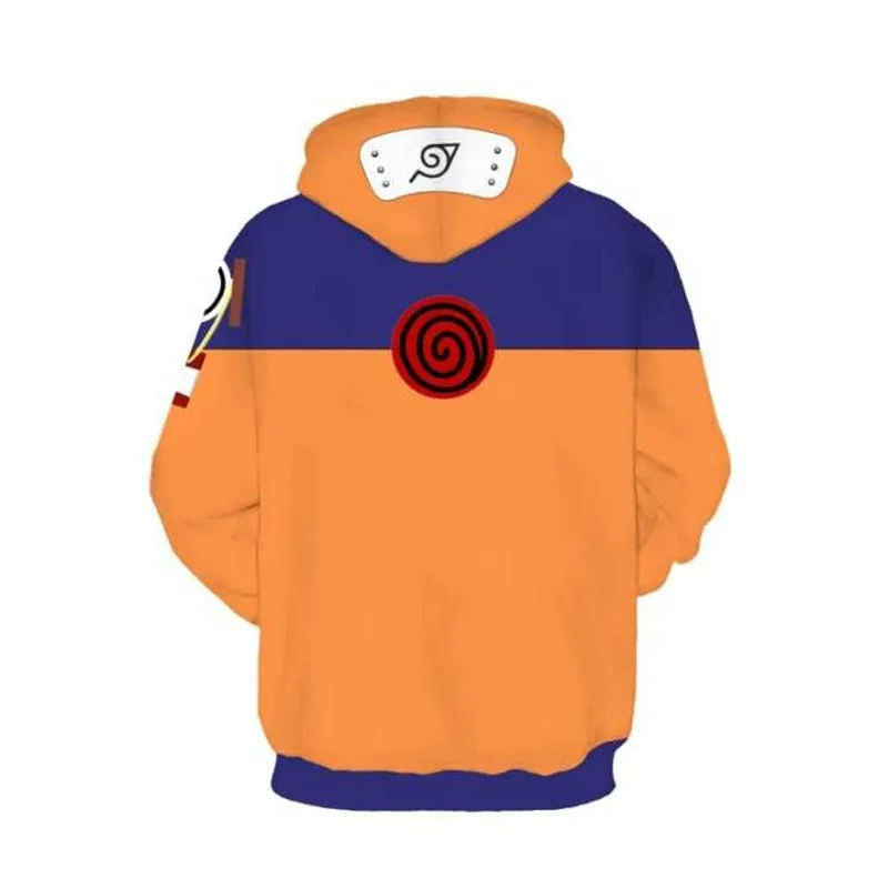 Cosplay Naruto: Shippuden Uzumaki Naruto Hoodie Naruto Uchiha Itachi Anime Costume 3D Printed Zip Hooded Sweatshirt Jacket