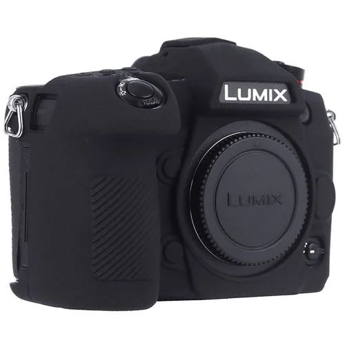 Силиконовый чехол для камеры LUMIX G9 Pro для Panasonic LUMIX G9 с текстурой личи, силиконовый защитный чехол для камеры - Цвет: Black