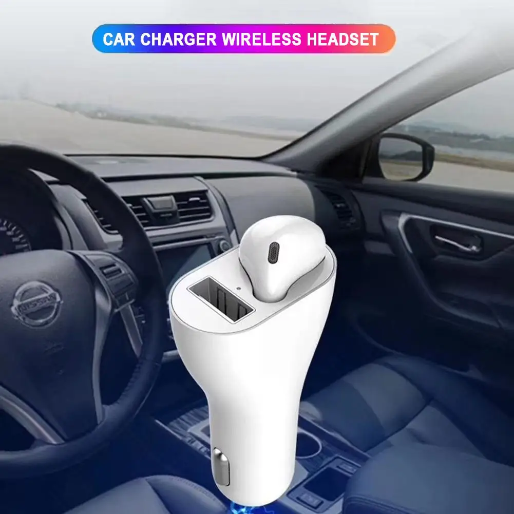 DC12V/24 В 2 в 1 USB быстрая зарядка автомобиля Bluetooth 5,0 зарядное устройство смартфон правая гарнитура беспроводные наушники подходят для IPhone samsung