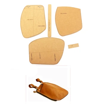 

diy Leather kraft waist bag irregularity shape sewing pattern diy handmade template hollow stencil size 20x15 cm