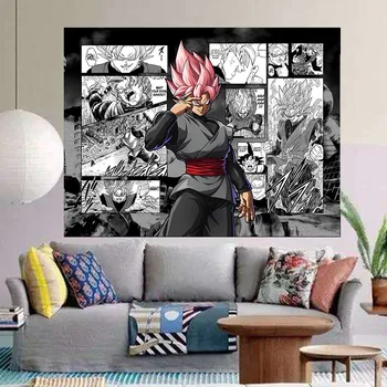 

Super Saiyan Anime Dragon Ball Z Painting Tapestry 3D Printing Tapestrying Rectangular Home Decor Wall Hanging