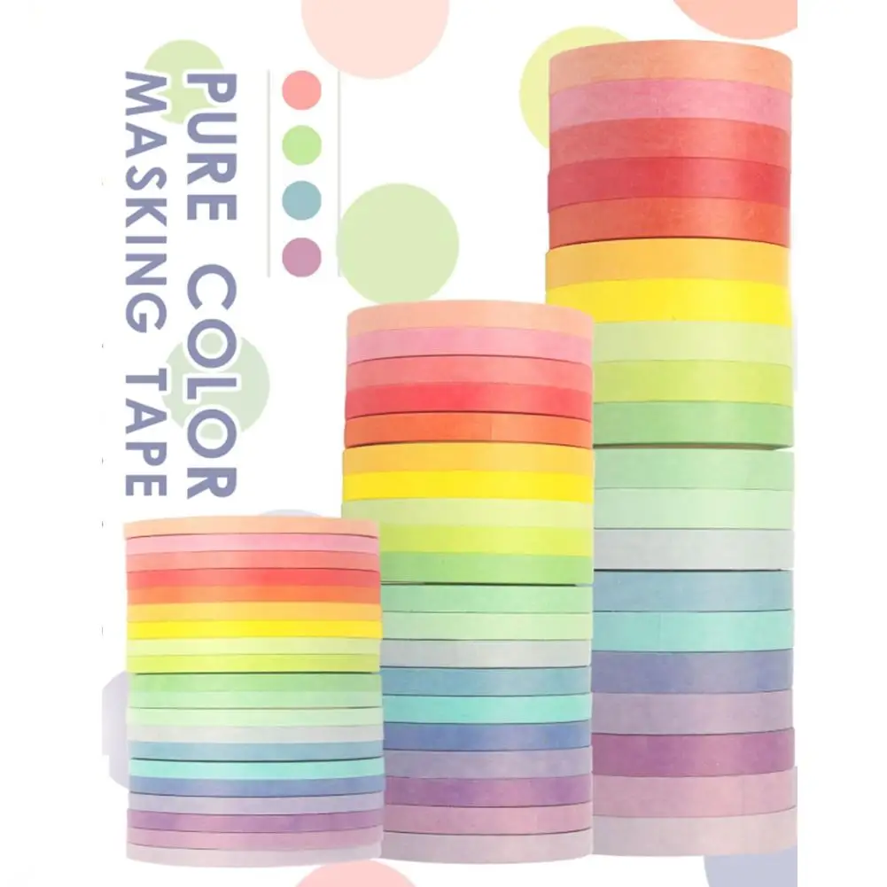 Colorful 60 шт./компл. 20 Цвета ленты Набор декоративная изоляционная DIY ленты для детей и Упаковка подарков - Цвет: Colorful