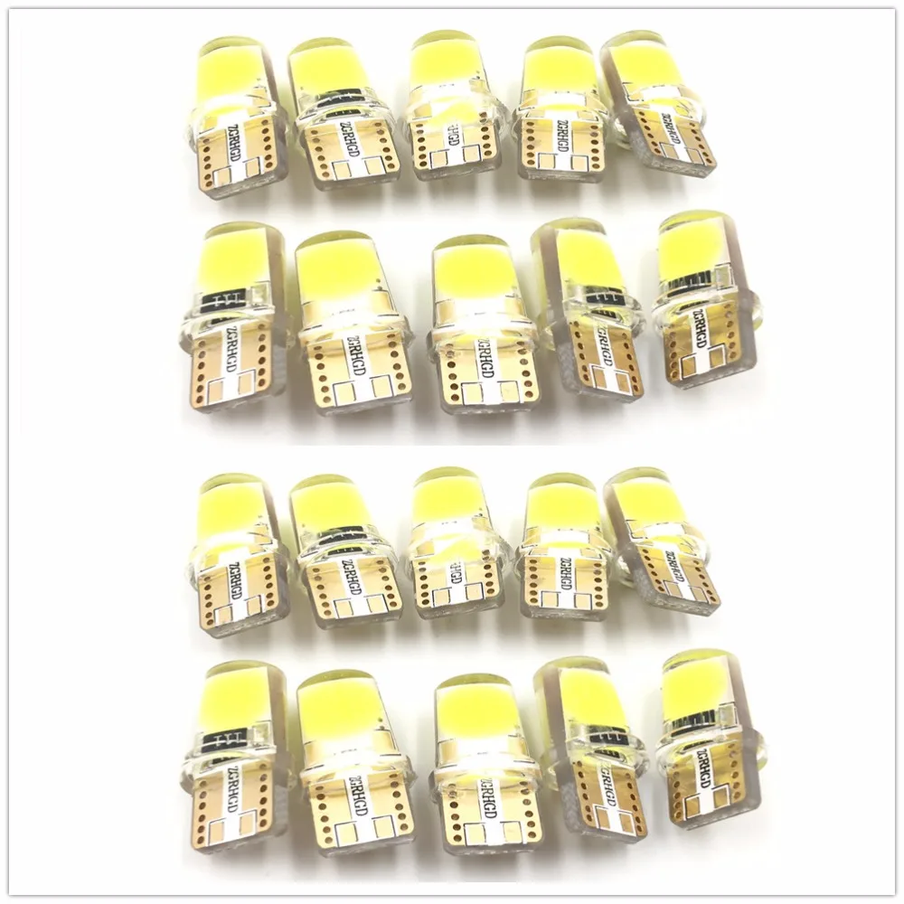 20 штук Светодиодный W5W T10 194 168 COB 8SMD светодиодный парковочная лампа авто Клин