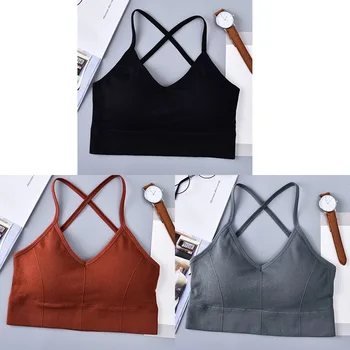 

Three Pieces Mounted Online Celebrity Kaka Celebrity Style Beauty Back Underwear New Style without Steel Ring Cross Vest-Exposur