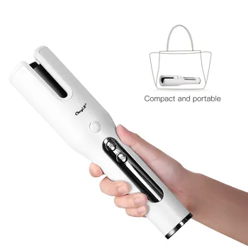 

Automatic Wireless Hair Curling Iron Adjustable Temperature Portable Anti-scald Design USB Rechargeable LCD Display Hair Styling