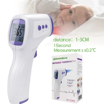 

New non-contact infrared human thermometer for adults and children three-color backlight memory storage