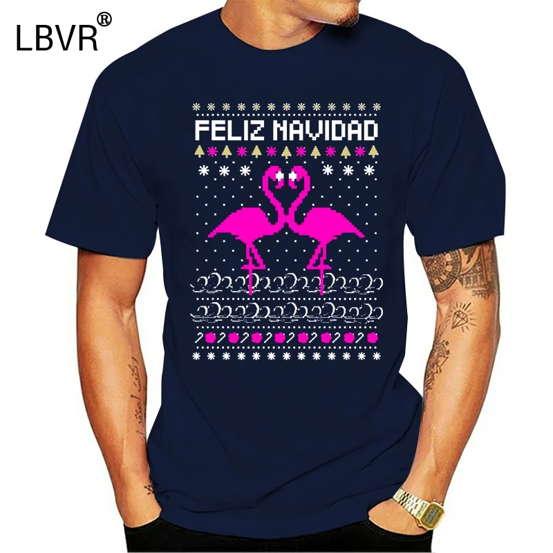 Feliz Navidad Flamingo Ugly Christmas Sweater Funny Xmas T-Shirt |