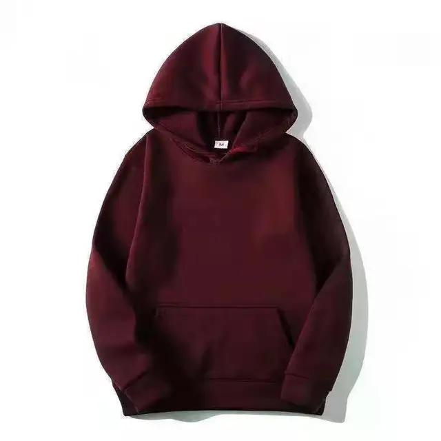 2021 Spring Autumn Fashion Brand Men's Hoodies Male Casual Hoodies Sweatshirts Solid Hoodies Sweatshirt Pullover and Sweatpants Burgundy