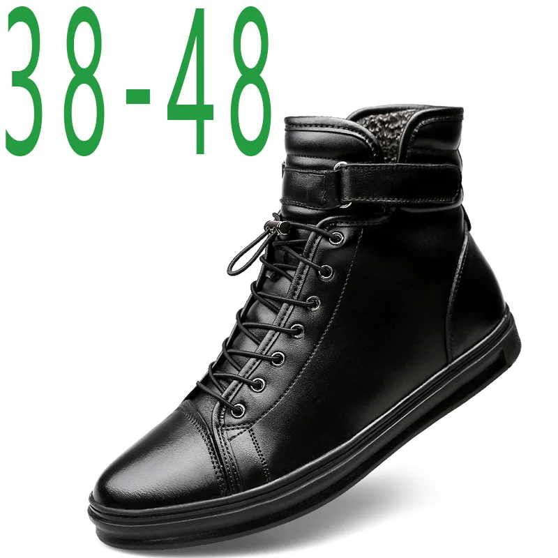 

High Cotton-padded Shoes Men's Winter Casual Extra Large Cotton-padded Shoes Men's Warm plus Velvet Men's Cotton-padded Shoes Hi