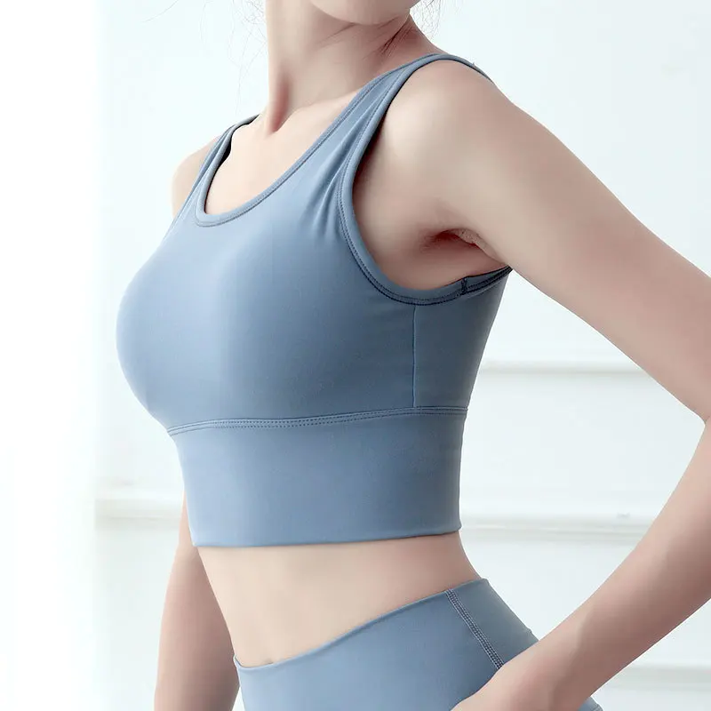 

Running Shock-proof Quick-drying Fitness Vest New Women Solid Cross-back Yoga Sports Bras Female Workout Bra Anti-sweat