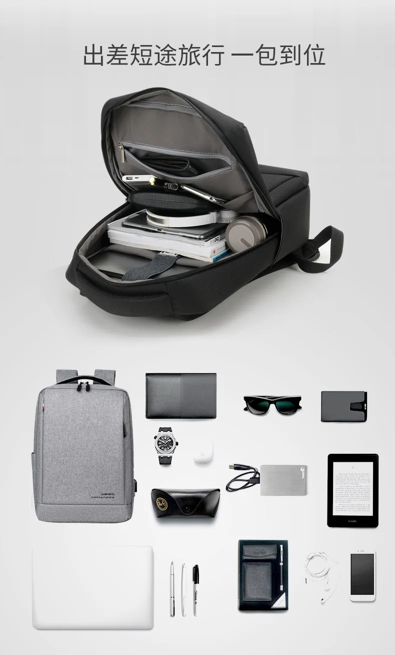 Backpack Men's Business Backpack Large-capacity Computer Bag Waterproof Backpack Customized Generation  for Men  Back To School