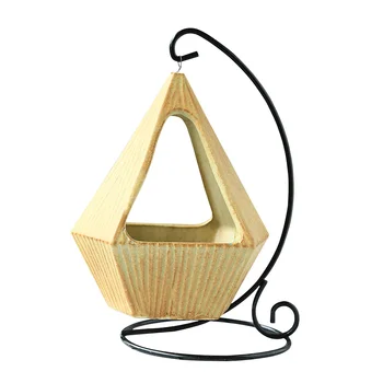 

Iron Art Office Home Decor Bedroom Hook Design Flower Pot Display Gift Ornament Desktop Micro Landscape Garden Hanging Plant