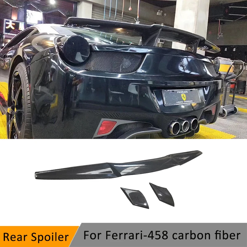 2009-2015 Ala Posteriore Reale Della Fibra Del Carbonio Per I Ricambi Auto Della Fibra Del Carbonio Dell'Ala 458 Italia Degli Spoiler Della Coda Della