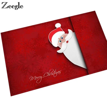 

Zeegle Doormats Outdoor Christmas Floor Mat Child Carpet Non-slip Mats Bedroom Bedside Rugs Absorbent Kitchen Carpet Foot Mat