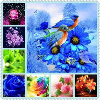 

2019 Diy 5D Diamond Embroidery Full Square Flowers And Bird Diamond Mosaic Sale Diamond Painting Kits Daimond-painting Full Set