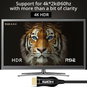 

Video 4K 60Hz Signal Conversion Flexible HDMI Fiber Optic Cable Transmission Stable Computer Projector Fast Speed 18Gbps