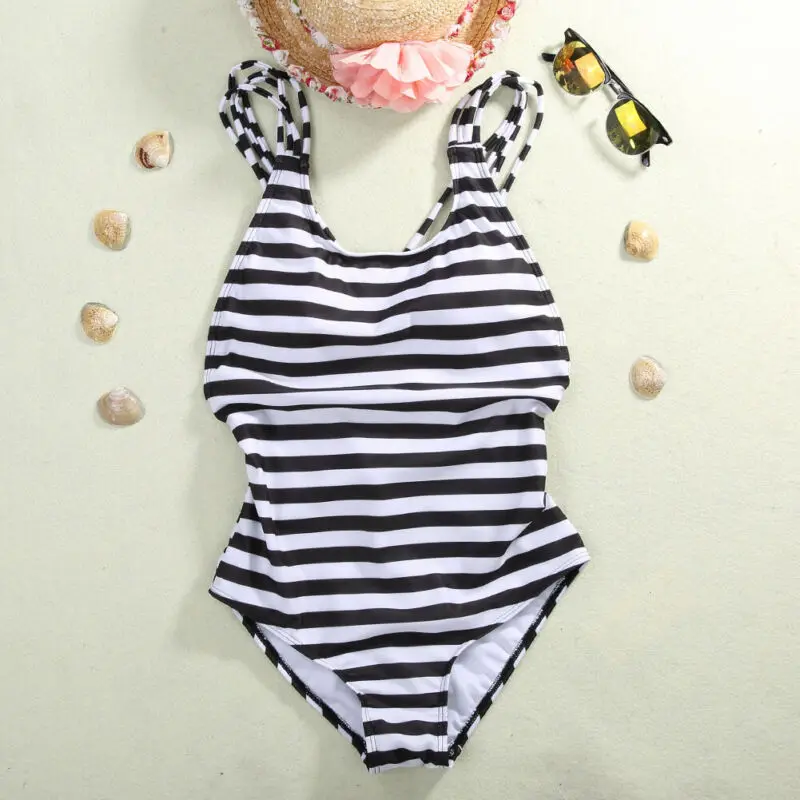 

One Piece 2019 Women Paded Suimwear Brazilian Sexy Bikinis Striped Swimsuit Monokinis Biquini Swimsuit Bathing Vintage Plus Size