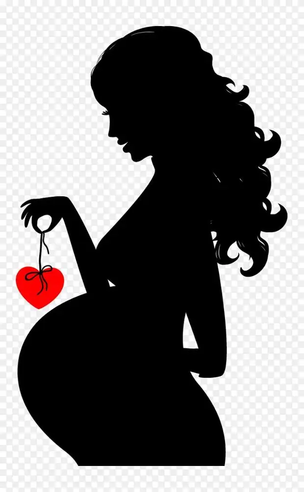 怀孕剪影妇女剪贴画.卡通孕妇材料