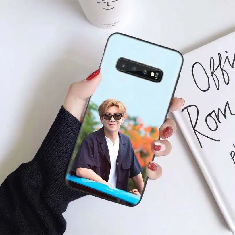 Rap Monsters RM Kpop Case for Samsung Galaxy S10+ Plus Lite Note 10 9 8 S9 S8 J4 J6+ Plus S7 S6 Black Phone Cover - Цвет: BS163-6