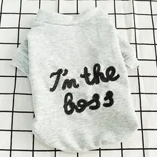 I am the boss/жилет для собак; милый дизайн; Одежда для маленьких щенков; Одежда для кошек; сезон весна-лето; дышащая плюшевая Одежда для собак из хлопка