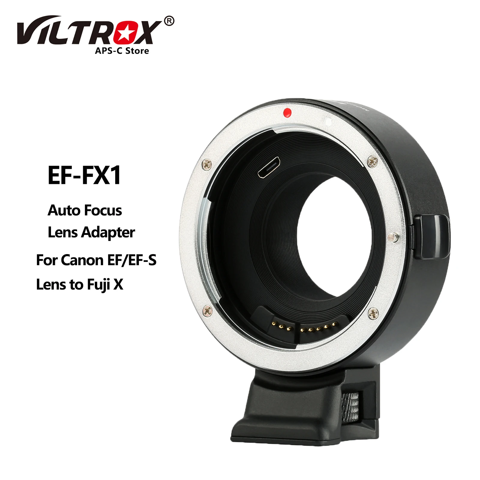 VILTROX EF-FX1 Auto-Foco Lens Adapter for Canon EF/EF-S Lenses for Fuji X Mount 