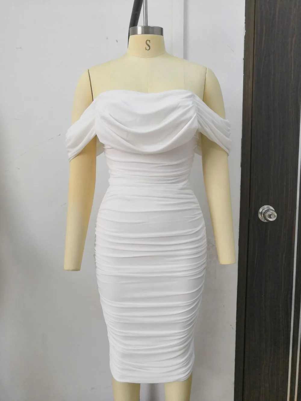 Женское модное бордовое белое бандаж голые плечи платье Vestidos знаменитости вечернее платье bodycon