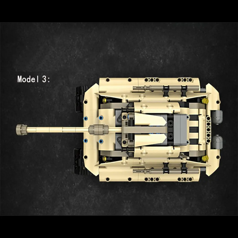 MoFun-13009, 2,4G, 4 H, usb зарядка, строительный блок, имитированный военный автомобиль, 538 шт, DIY, Электрический радиоуправляемый автомобиль, модель для детей