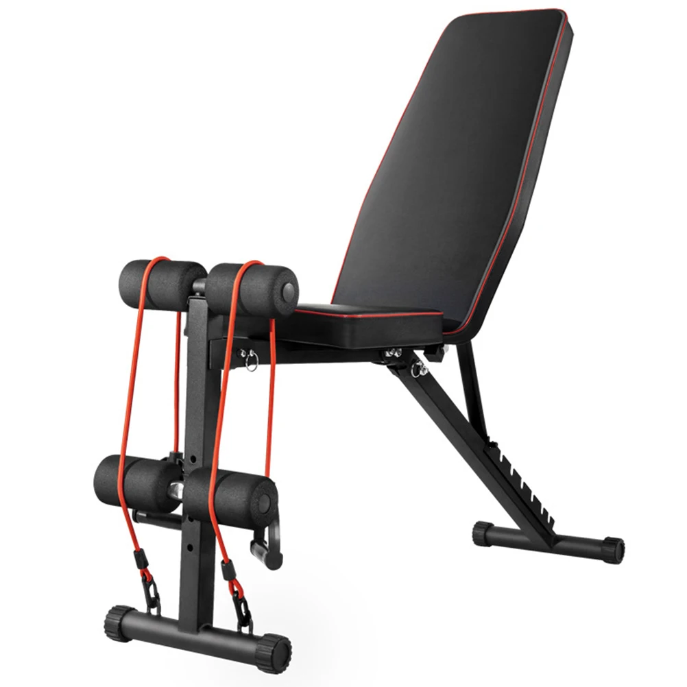 - 6 in 1 Gym Bench Multifunctional Supine Board Foldable Abdominal Machine Bodybuilding Home Fitness Equipment Exercise Training