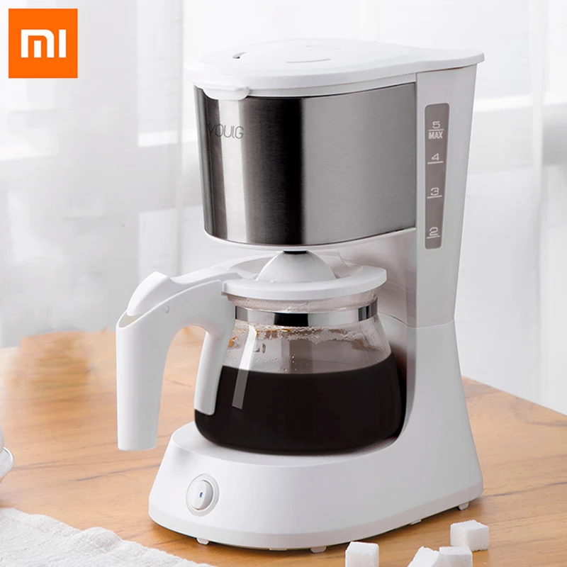Xiaomi кофемашина 220 В 550 Вт капельного типа эспрессо с 652 мл стеклянный чайник кофе фильтр Анти-капельная изоляция чайник
