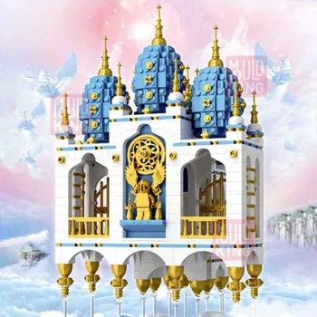 

2020MOULDKING LEGOINGLY CITY Street view Floating SKY Castle Fantasy Fortress Model Lepining Building Blocks Bricks Kids Toys