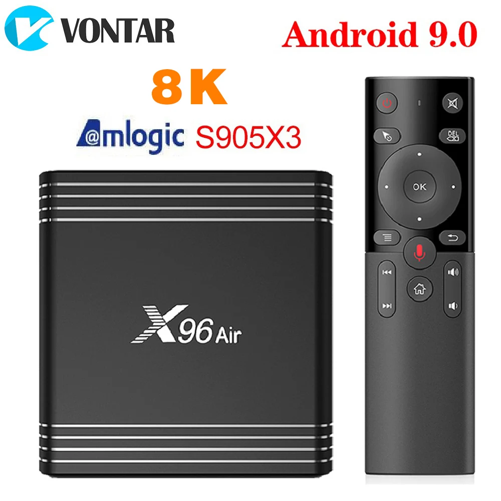 ТВ-приставка VONTAR X96 Air Amlogic S905X3 mini Android 9,0 4GB 64GB 32GB wifi 4K 8K 24fps Netflix X96Air 2GB 16GB телеприставка