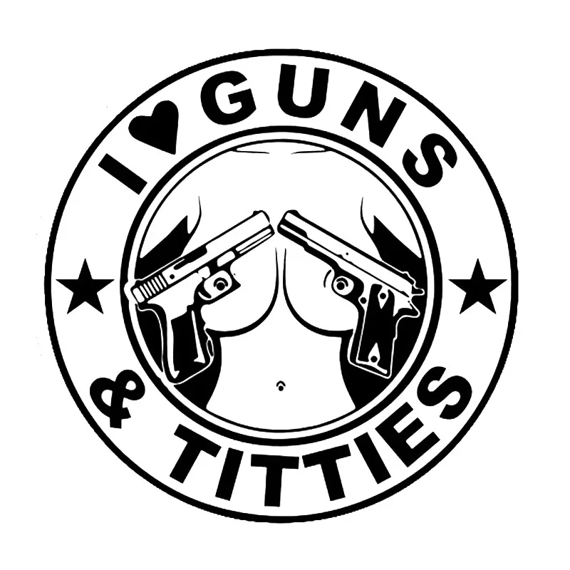 14 3 см * автостайлинг LOVE GUNS AND TITTIES I забавные наклейки на корпус | Автомобили и