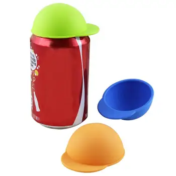 

10pcs Cola Can Lids Reusable Soda Can Covers Silicone Cup Cover Dustproof Leakproof Cup Lids(Random Color)