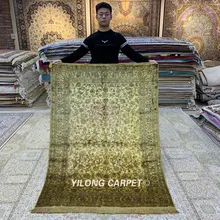 YILONG 4'x6' традиционный Тебриз шелковый ковер элегантный гостиная антикварные ковры для продажи(LH1013B