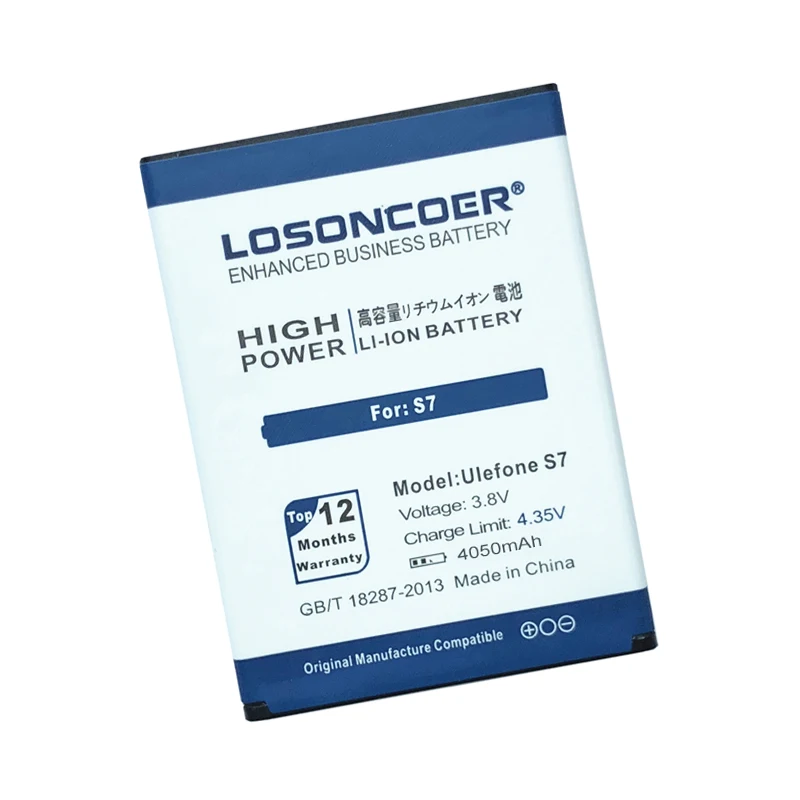 LOSONCOER 4050 мАч S7 для Ulefone S7 MTK6580 5,0 дюймовый аккумулятор для мобильного телефона батарея батареи+ быстрое прибытие