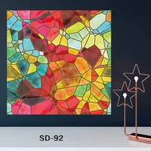 Пользовательский размер декоративная пленка для стекла Матированный с декорированием узором "Мороз" ограничивающий обзор извне защита Взрывозащищенная пленка на Окно Наклейки 60 см х 100 см