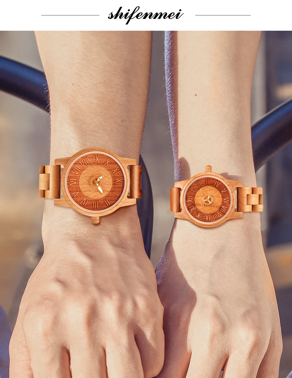 Shifenmei Watch Fashion Quartz Ladies Wooden Watch Casual Lover Wood Watches Women Men Top Brand Luxury Couple Clock