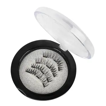 

3D 3-Magnet False Eyelashes Handmade Natural Magnetic Fake Lashes Eye Makeup mink lashes eyelash extension for beauty