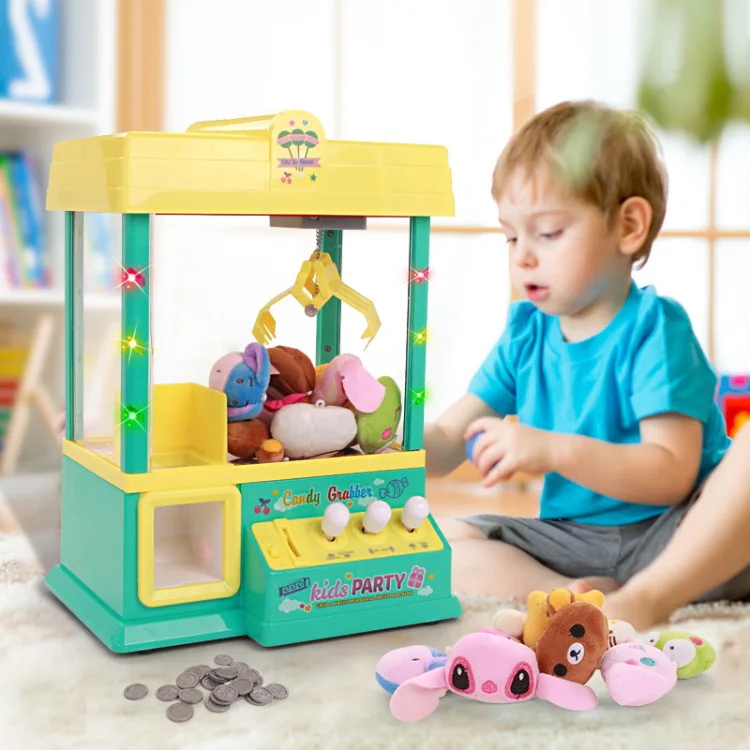 

Opel Children Catch Crane Machine Mini Claw Machine Folder Doll Catch Ball Coin Doll-clipping Game Machine Toy