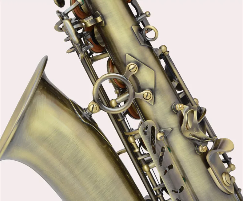 LAIIMAN Alto Saxophone Brass Body Antique Copper Surface E Flat Abalone sax With Mouthpiece Customizable Logo Musical Instrument